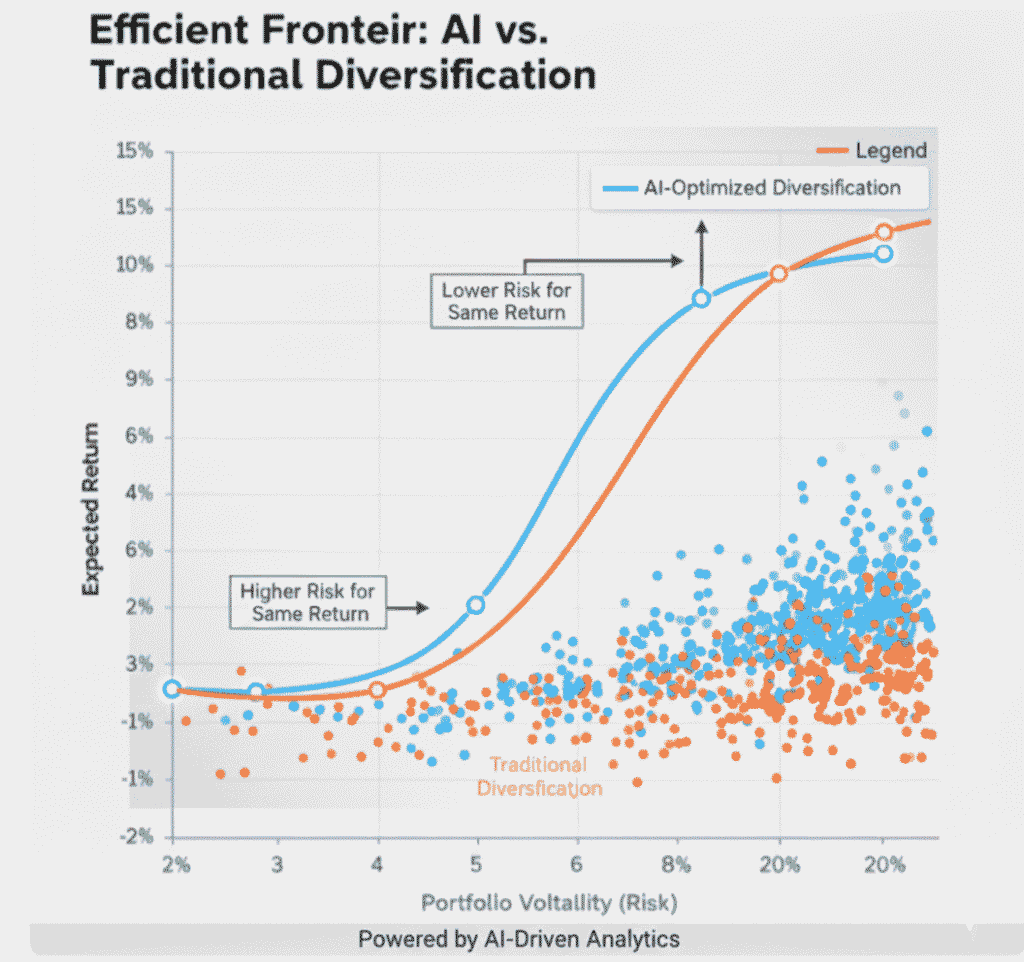 Efficienet frontier Line graph Expected Return Vs Risk analysis